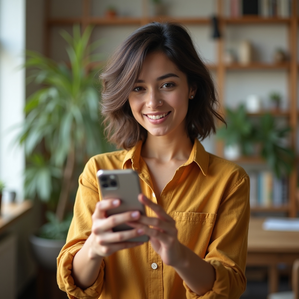 Účastník programu natáčí video smartphonem